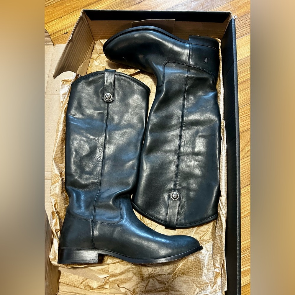 Black LeatherFrye Melissa  Riding Boots